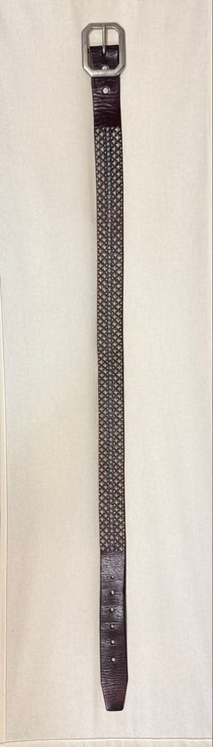 ⭐️ピラミッド⭐️ターコイズ45石⭐️八角バックル⭐️ダークブラウンレザー⭐️36