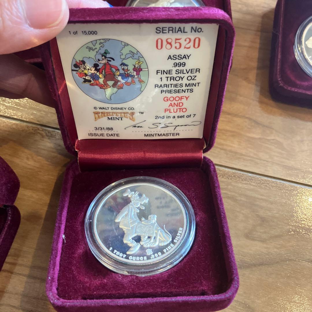 ディズニー .999FINE Silverシルバー 8枚セット