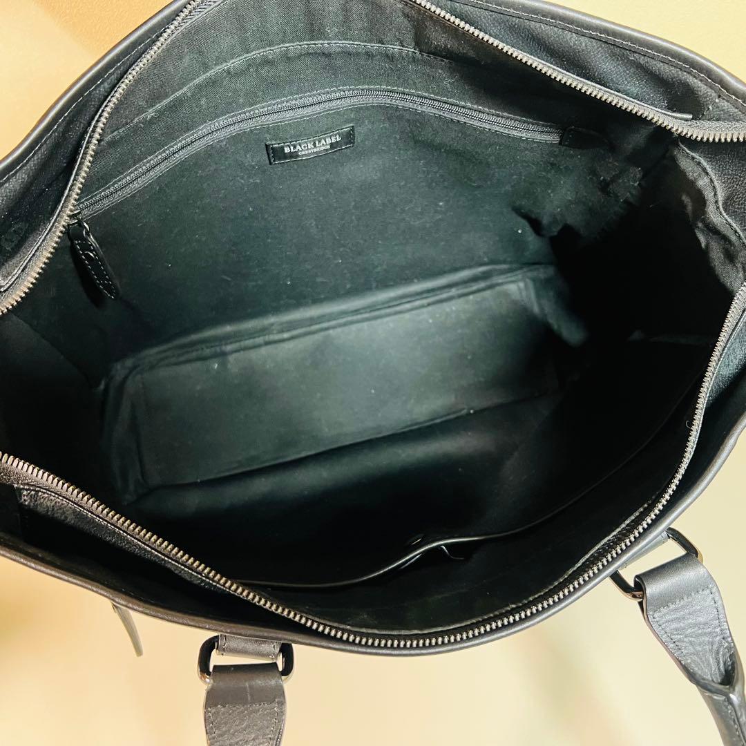 ブラックレーベルクレストブリッジ トートバッグ ビジネスバッグ レザー ブラック