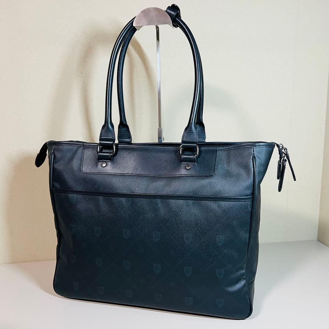 ブラックレーベルクレストブリッジ トートバッグ ビジネスバッグ レザー ブラック