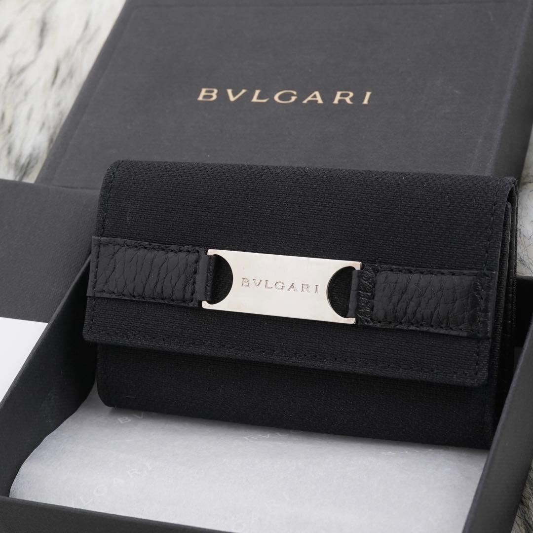 未使用品　箱付き　BVLGARI ブルガリ　キーケース　キーホルダー　ブラック