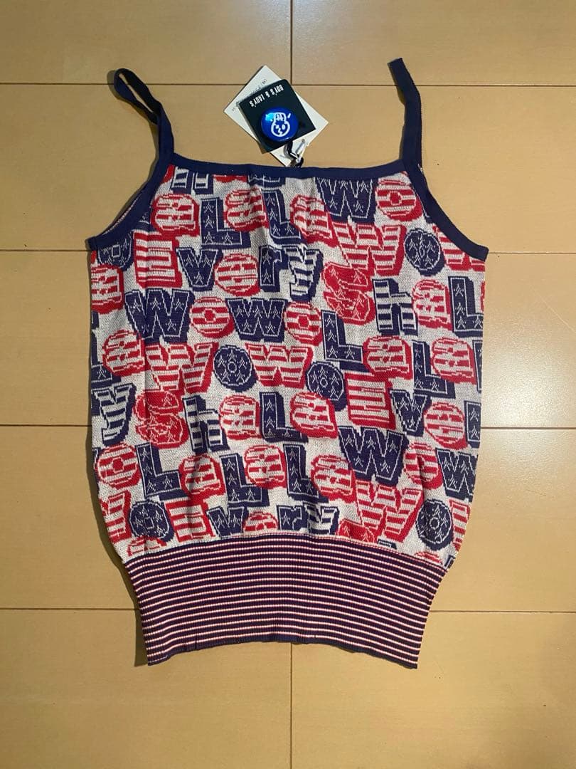 新品　初期　ヒステリックグラマー '90 シャララ柄　ロゴ　キャミソール　Y2K