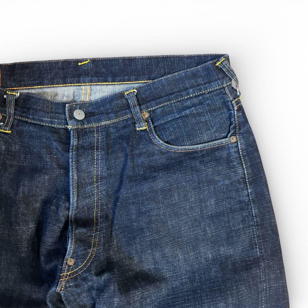 戸*妹様 EVISU エビス 大黒 レザー ブラック ビックカモメ 赤耳 W36