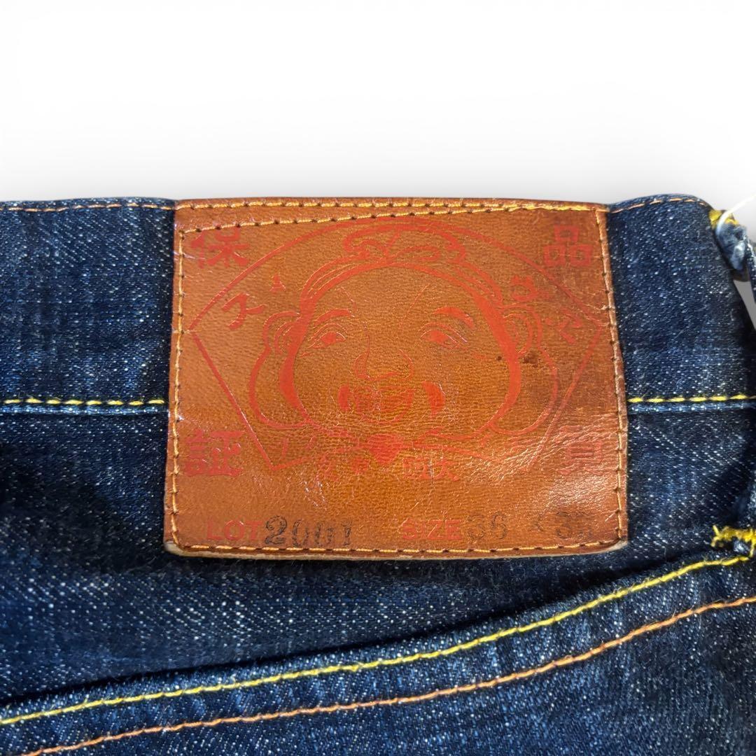 戸*妹様 EVISU エビス 大黒 レザー ブラック ビックカモメ 赤耳 W36