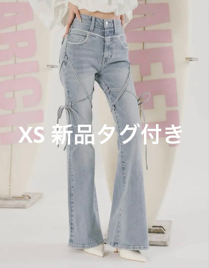 Darich ピコレースハイウエストフレアデニム　XS