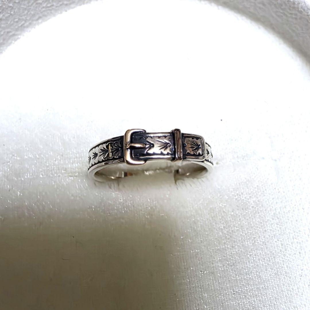 アガット agete シルバー925 K5 バックルデザインリング 現行品