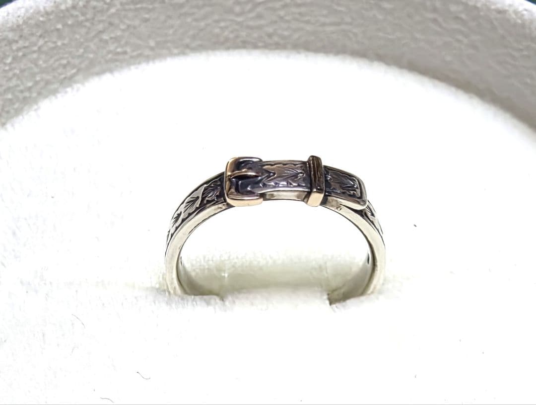 アガット agete シルバー925 K5 バックルデザインリング 現行品