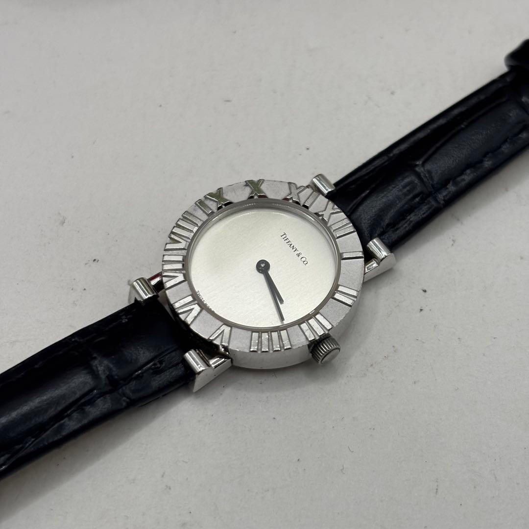 稼働品☆ベルト新品　ティファニー　アトラス　レディース腕時計