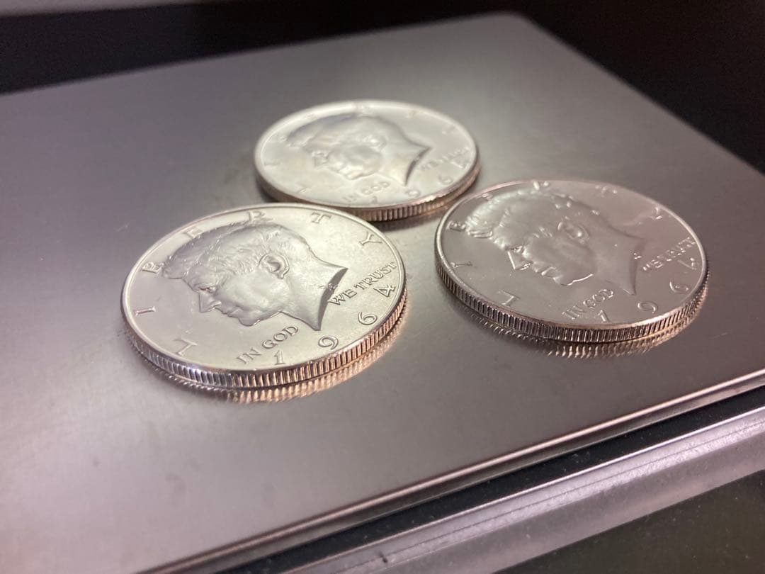 《アメリカ》ケネディハーフダラー銀貨3枚まとめて［2］