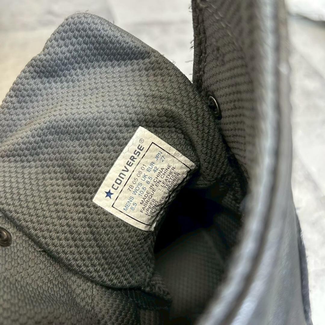 CONVERSE 本革 ブラック レザー オールスター 8.5 DMG19