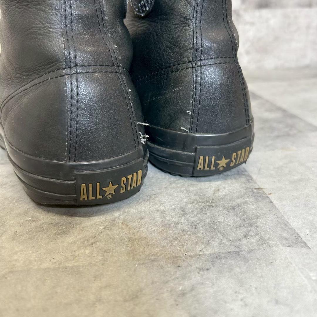 CONVERSE 本革 ブラック レザー オールスター 8.5 DMG19