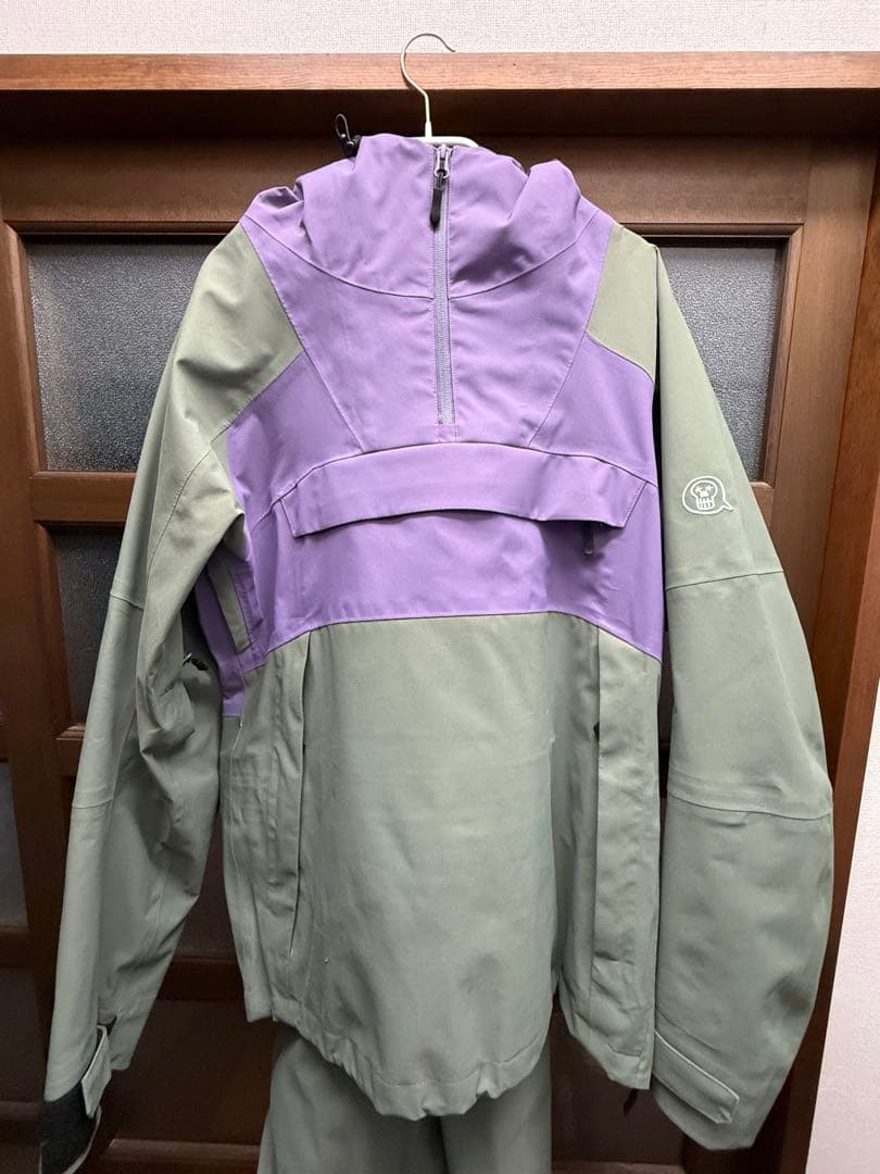 unfudge アンファッジ　スモークアノラックM スモークビブパンツM セット