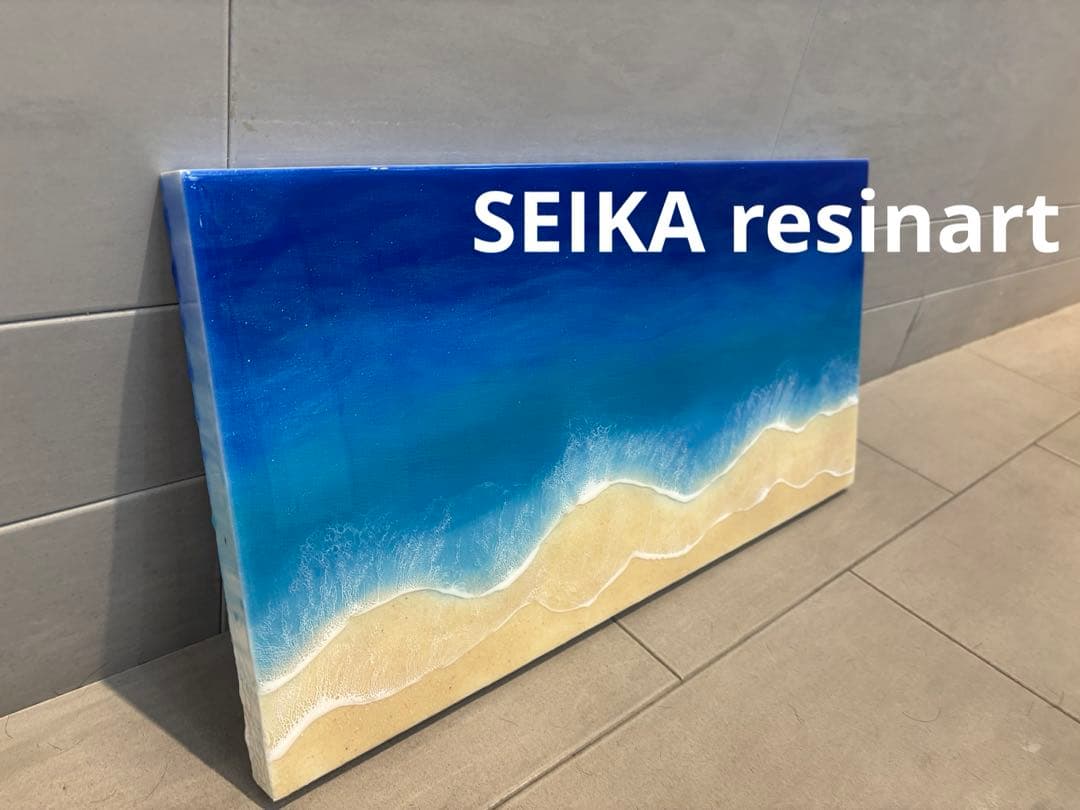 スポーツマン30×60海アート　オーシャンアート　レジンアート　アート　海