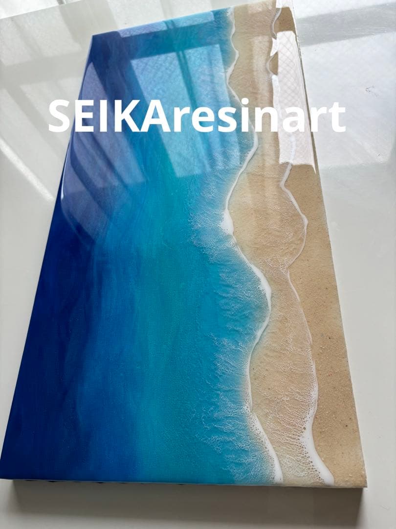 スポーツマン30×60海アート　オーシャンアート　レジンアート　アート　海
