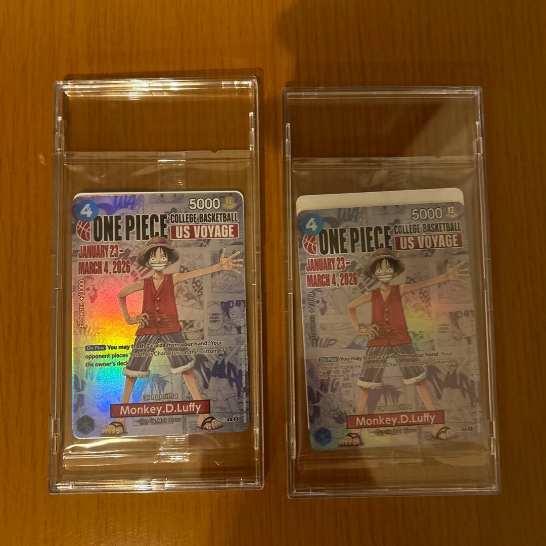 【2枚】ワンピース ルフィ US Voyage 米国大学バスケ コラボ