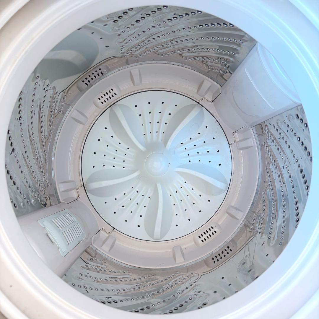 運搬取付無料！ホワイト純正Hisense大容量シンプル全自動洗濯機！完動超美品！