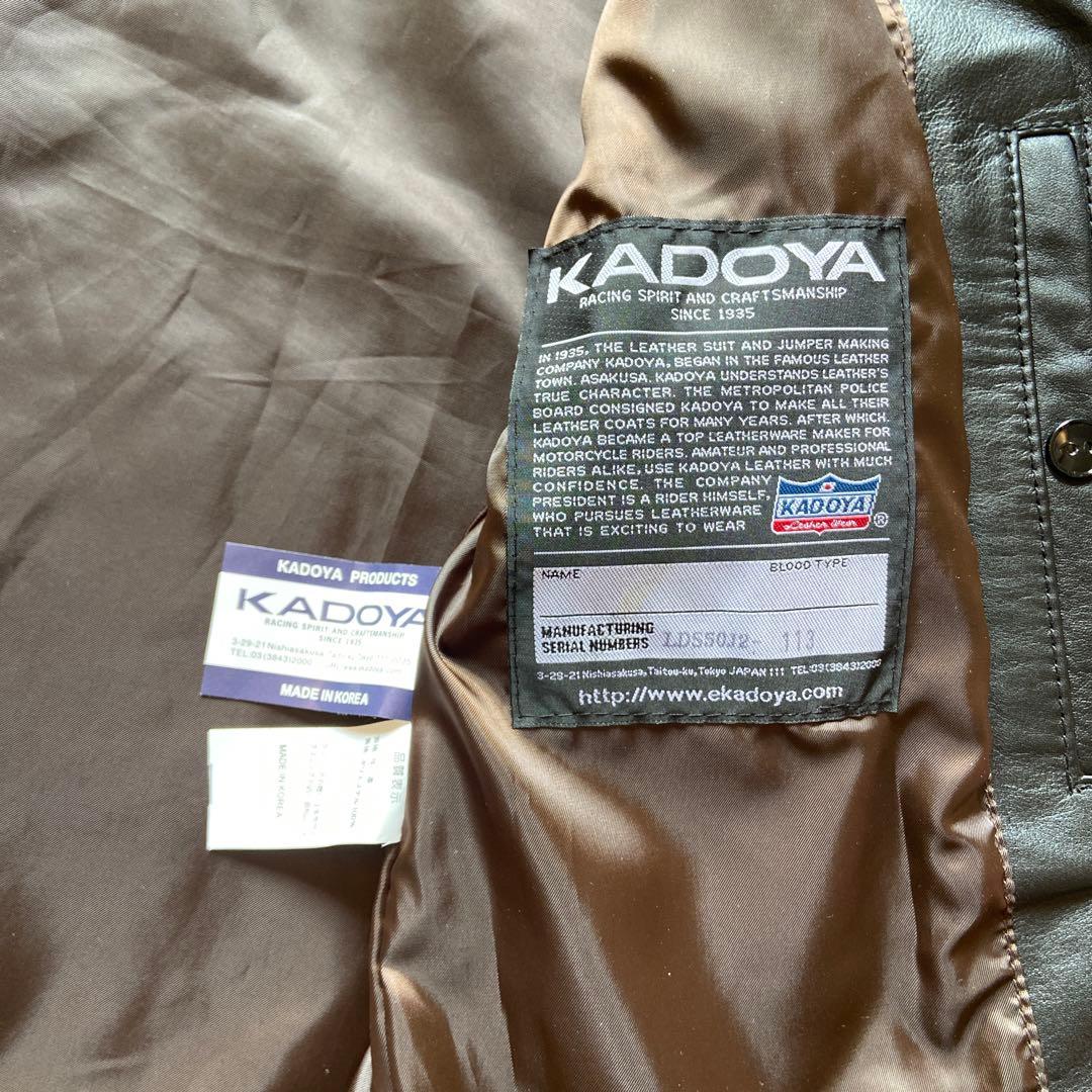 KADOYA　カドヤ　 レザージャケット　シングルライダースS　カウハイド