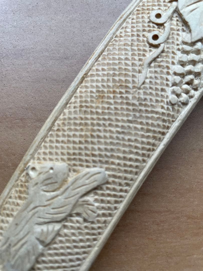 あやか【アイヌ】マキリ　レアな熊の彫刻デザイン入り