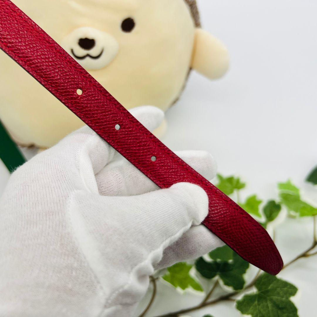 エルメス コンスタンス　ミニ　サイズ65 ベルト ボルドー レザー リバーシブル