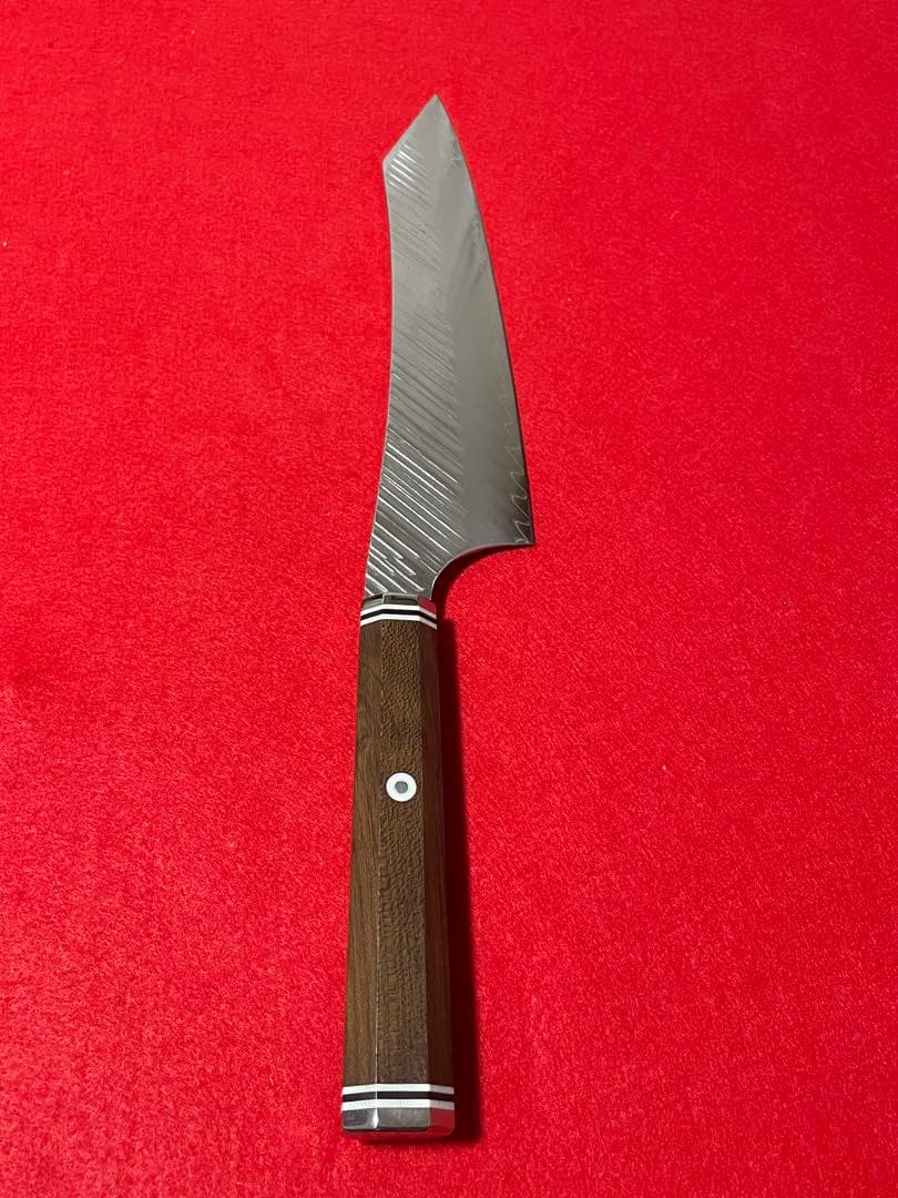 鬼反り切付型 VG10 ダマスカス 牛刀 万能 包丁 230mm 黒檀八角