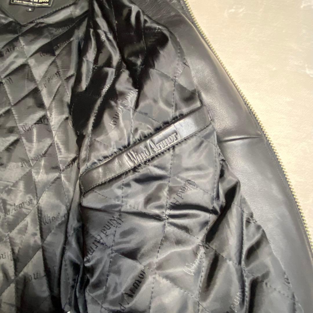 WindArmor ウィンドアーマー シングルライダース リアルレザー牛革 L