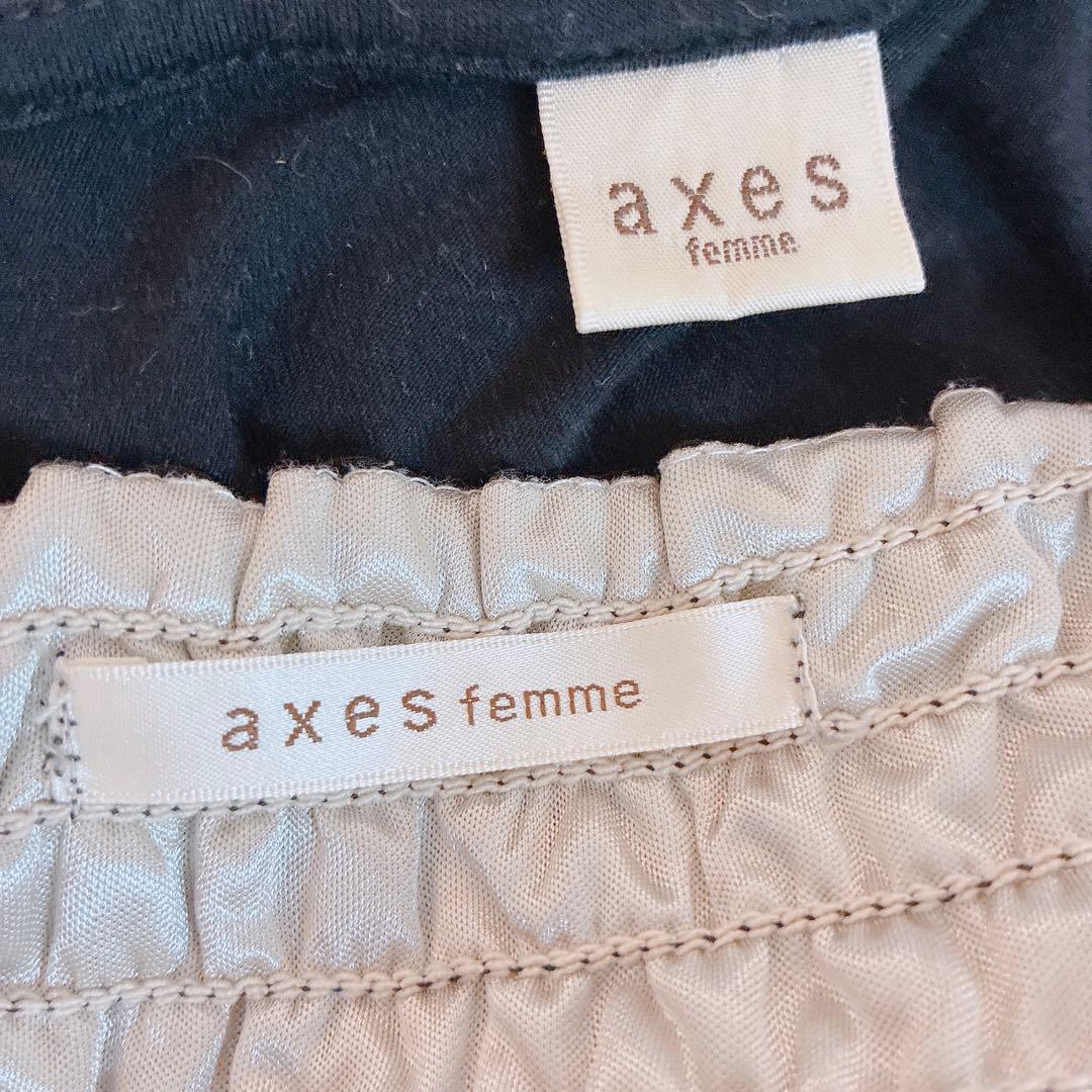 axes femme 2点セット リボン レース ワンピ ダークコア 姫 平成