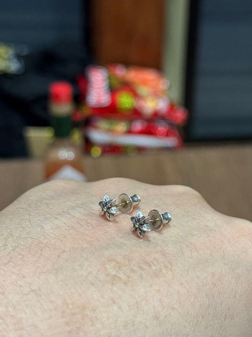 T*O様 クロムハーツ　星型スタッドピアス シルバー,14K