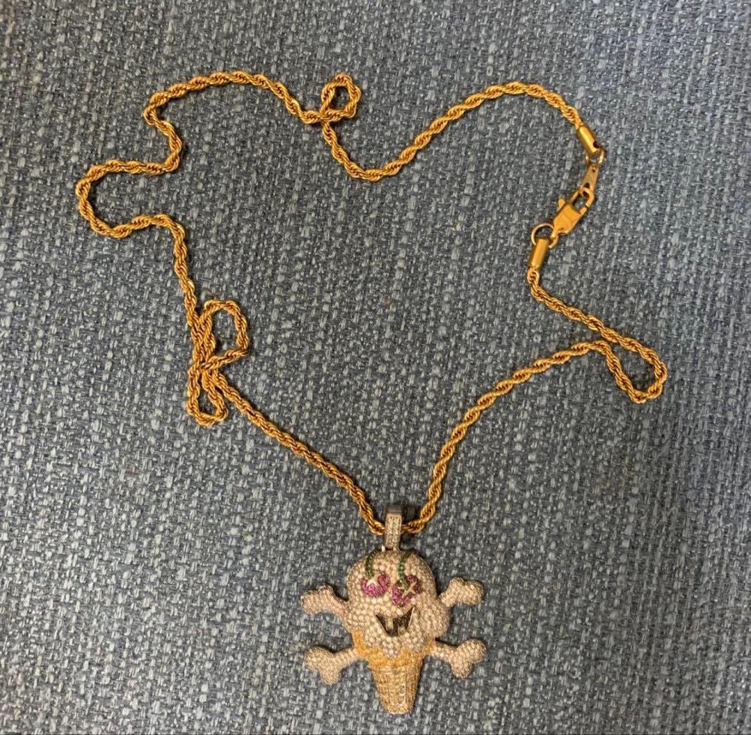 アイスクリーム ドクロ ネックレス