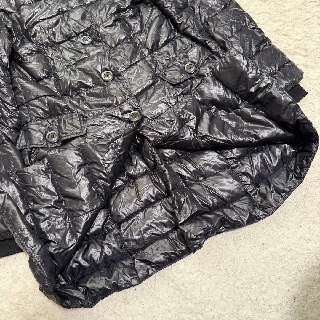 希少XLサイズ相当　ヘルノ　ダウンコート　ライトダウン　レイヤード　ブラック