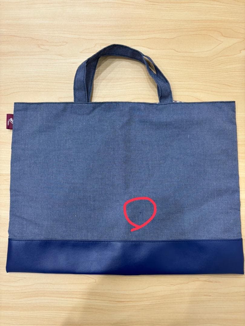 【美品】ファミリア×阪急電車コラボ　デニムトートバック