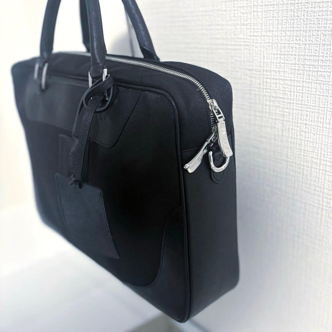 ほぼ未使用　PELLE MORBIDA ブリーフケース　キャタピーノ　ブラック