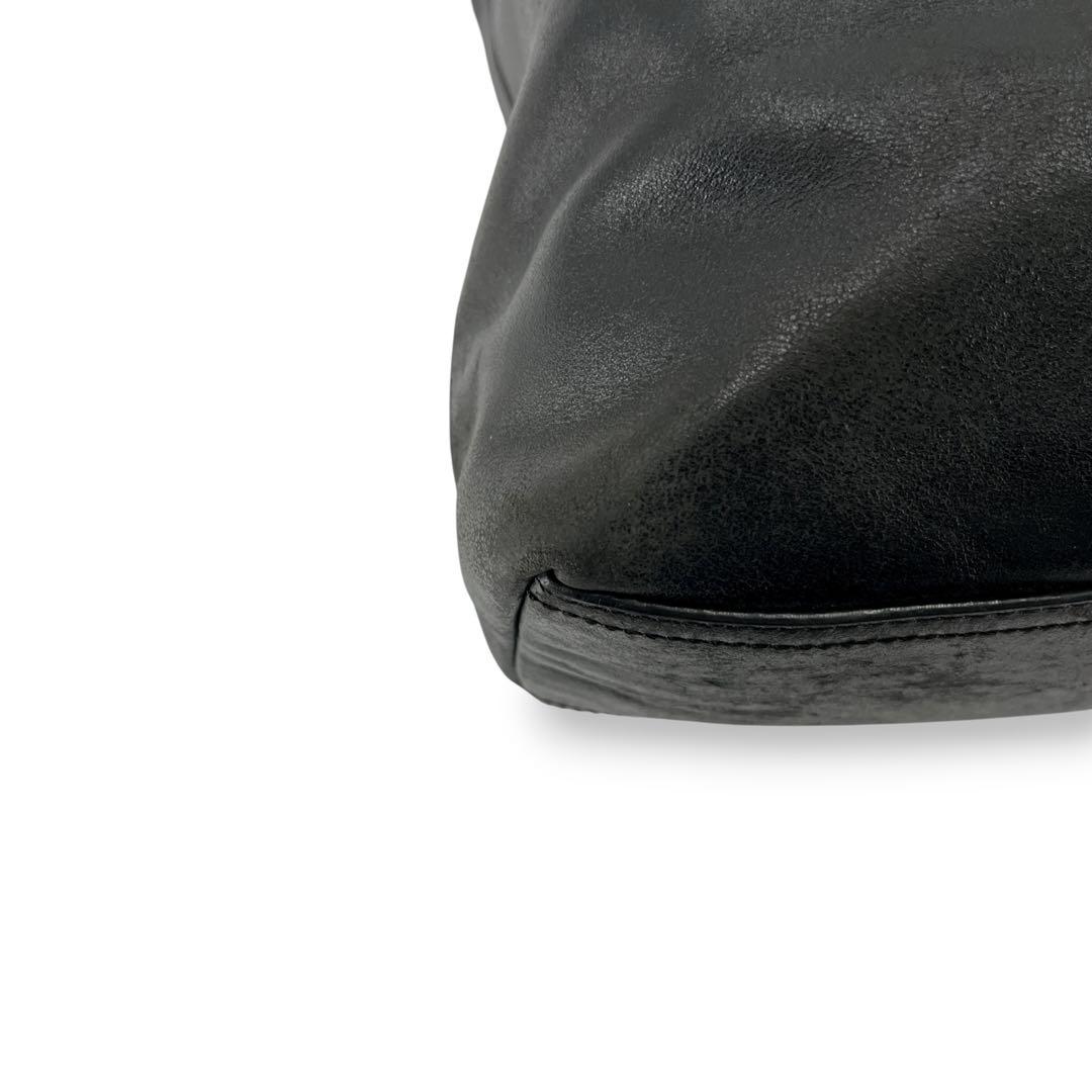 コーチ　2way ビジネスバッグ　ブリーフケース　型押しロゴ　A4可　レザー　黒