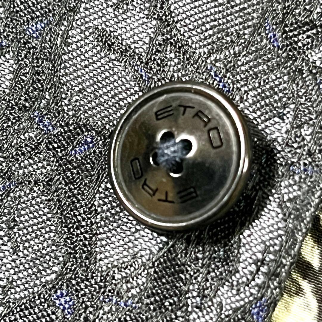 【希少】ETRO エトロ　ベスト ジレ 50 コウモリ　シルク　ダークネイビー