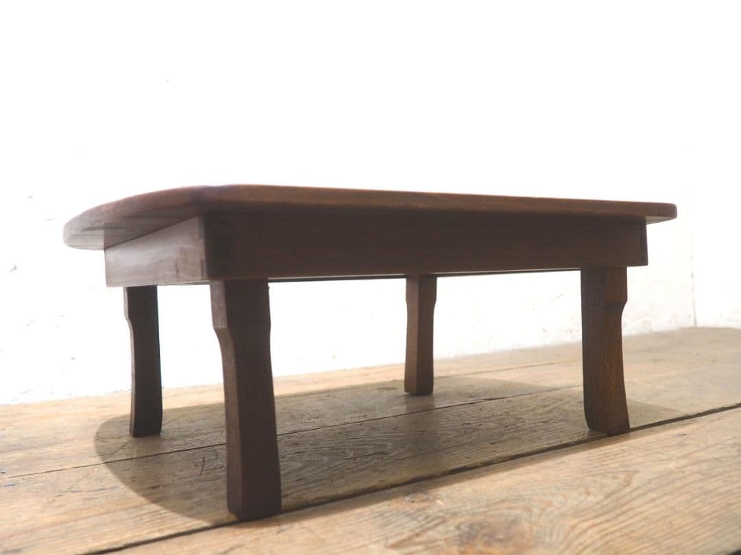 1312 折りたたみ式　小ぶりな角ちゃぶ台　座卓　ローテーブル　古家具　レトロ