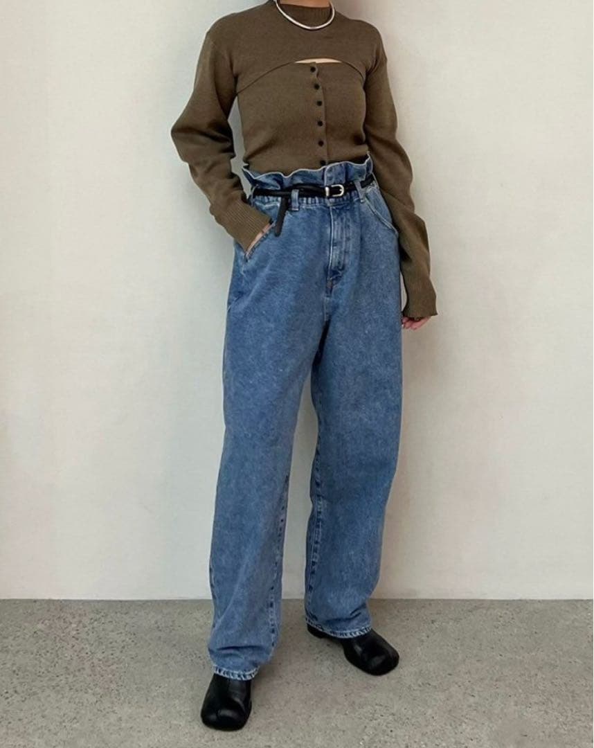 anuke 現行品　waist tuck denim 36