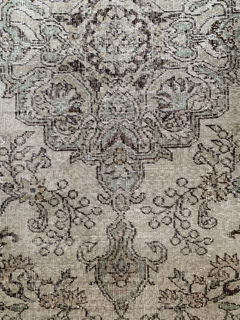 超大判　242×135 アイボリー　トルコヴィンテージラグ メダリオン