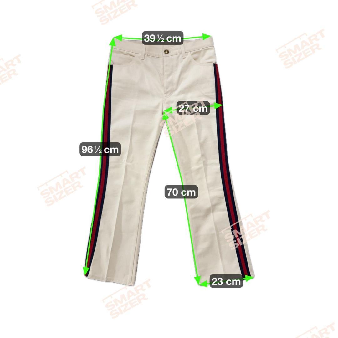 超美品 GUCCI サイドライン フレア デニムパンツ 26 シェリーライン