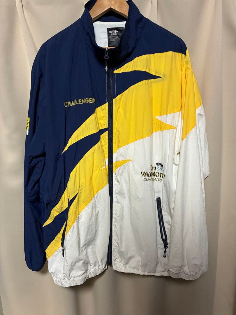 CHALLENGER ナイロンジャケット XL ネイビー/ホワイト/イエロー