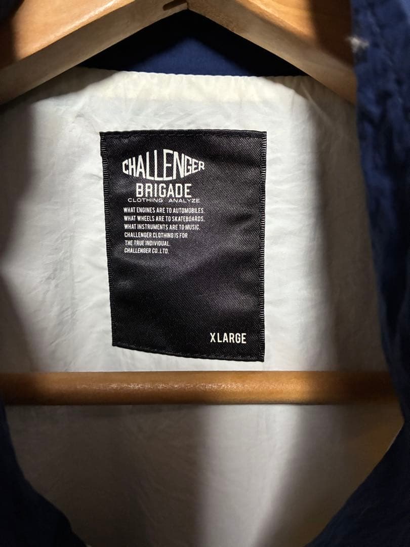 CHALLENGER ナイロンジャケット XL ネイビー/ホワイト/イエロー