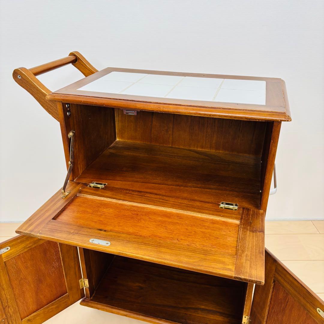 【希少】　Vintage ビンテージ キッチンワゴン　キャスター付き　送料込み