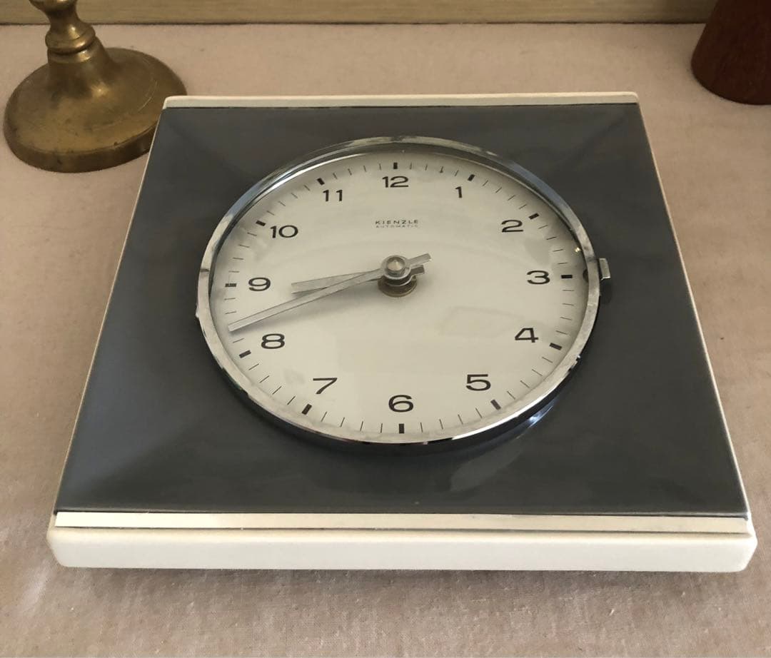 レア　ドイツ　KIENZLE キエンツレ　陶器の掛け時計　アンティーク