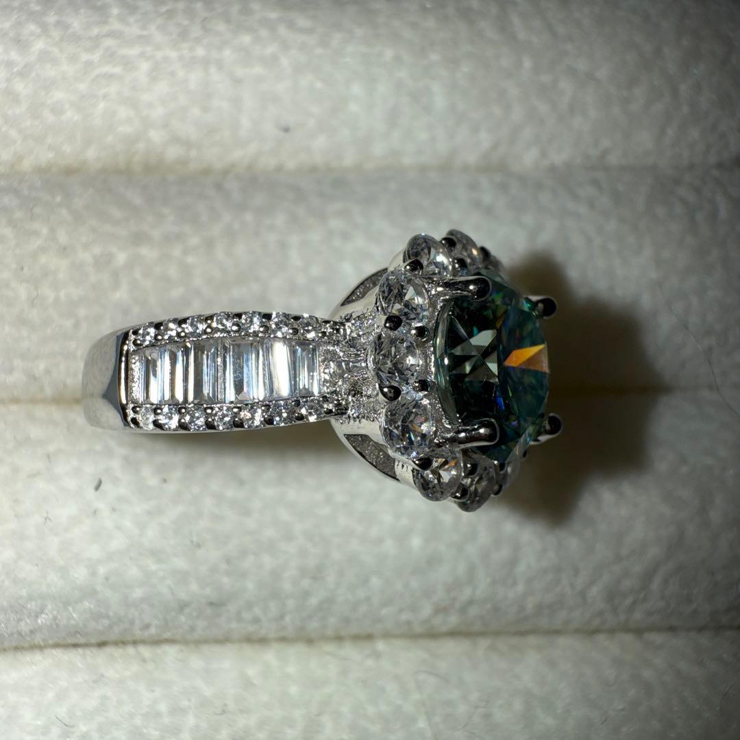 12号 2ct フルダイヤ ブルーサファイア ダイヤモンド ハーフエタニティ