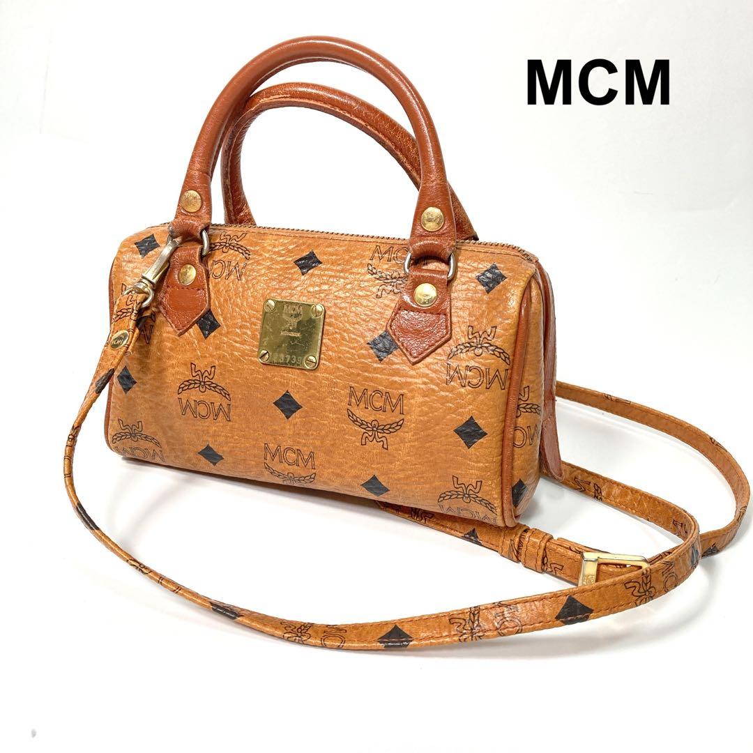 MCM ヴィセトス ロゴグラム ボストンバッグ 2WAY ショルダーバッグ