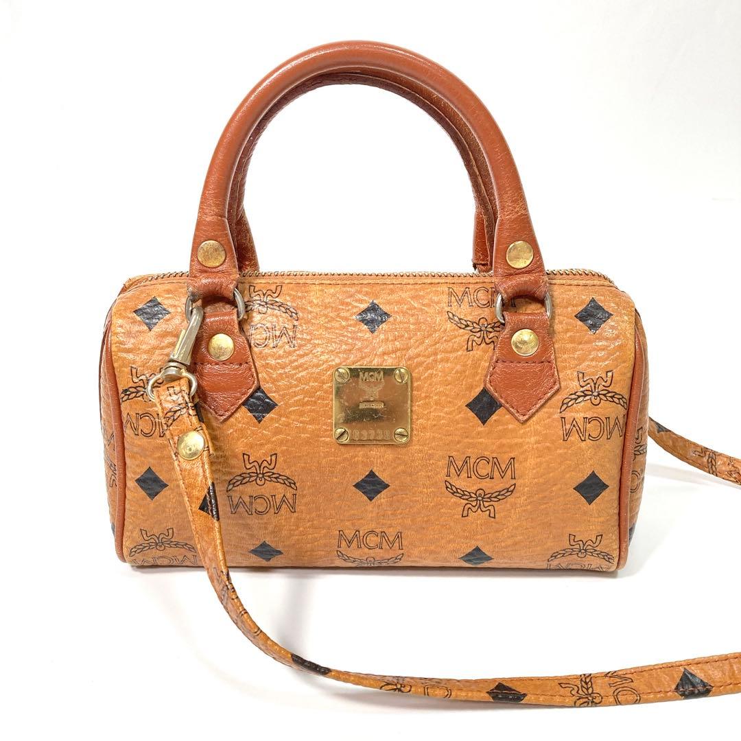 MCM ヴィセトス ロゴグラム ボストンバッグ 2WAY ショルダーバッグ