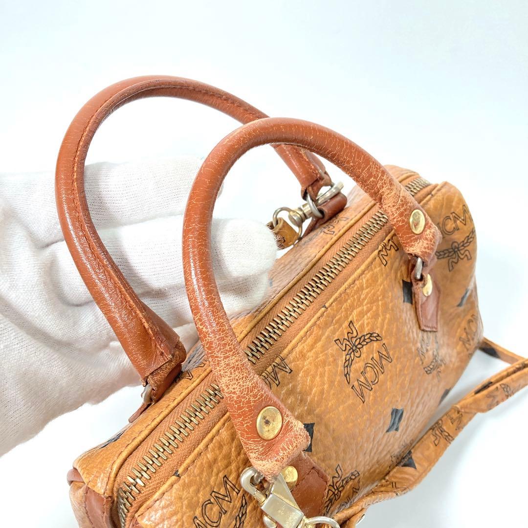 MCM ヴィセトス ロゴグラム ボストンバッグ 2WAY ショルダーバッグ