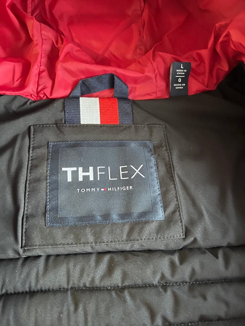 新品トミーヒルフィガー 耐水耐風ストレッチ中綿 ジャケットUS L(日本XL)黒