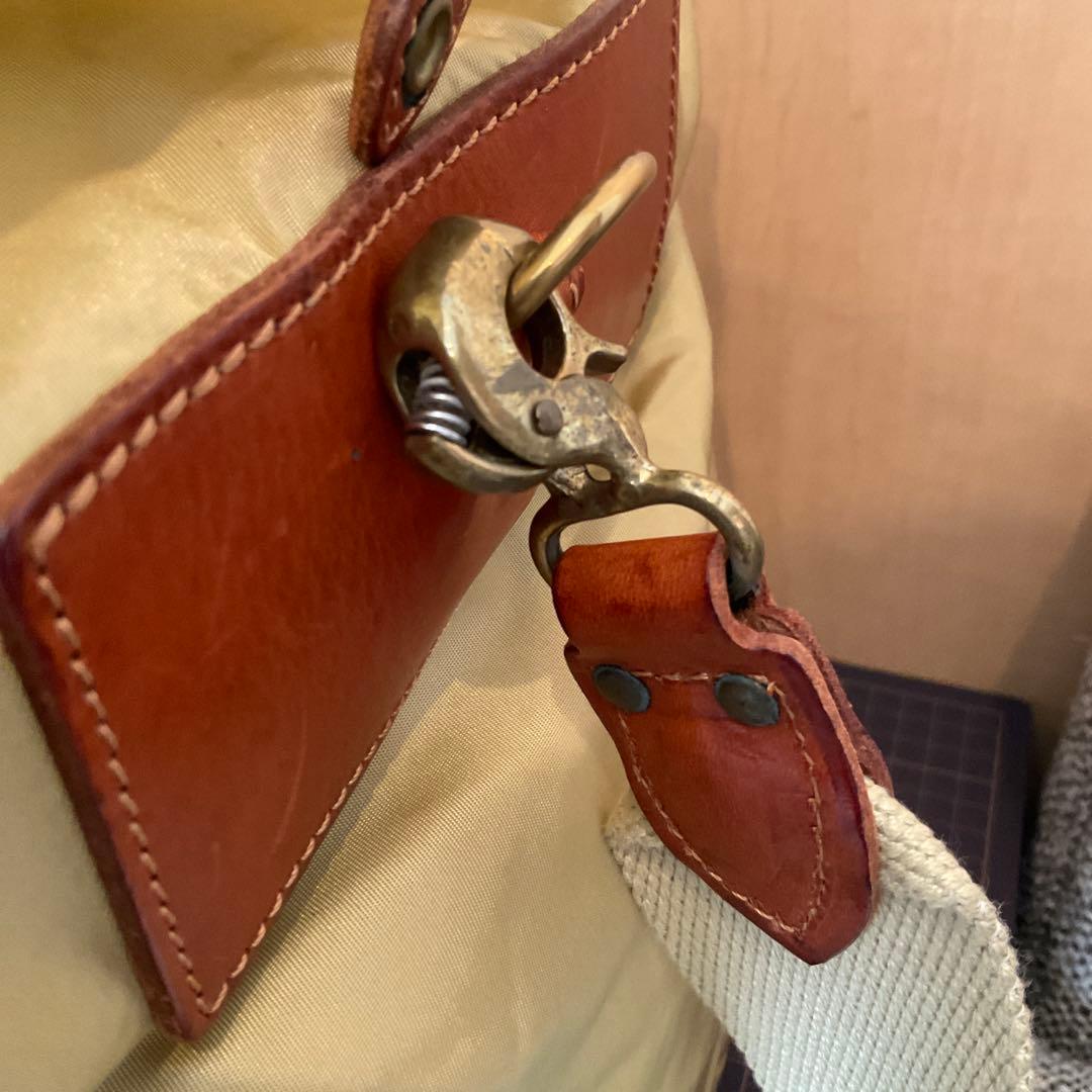 f*i様 フェリージFelisi 　ボストンバッグ　P3　ベージュ　ナイロン×革