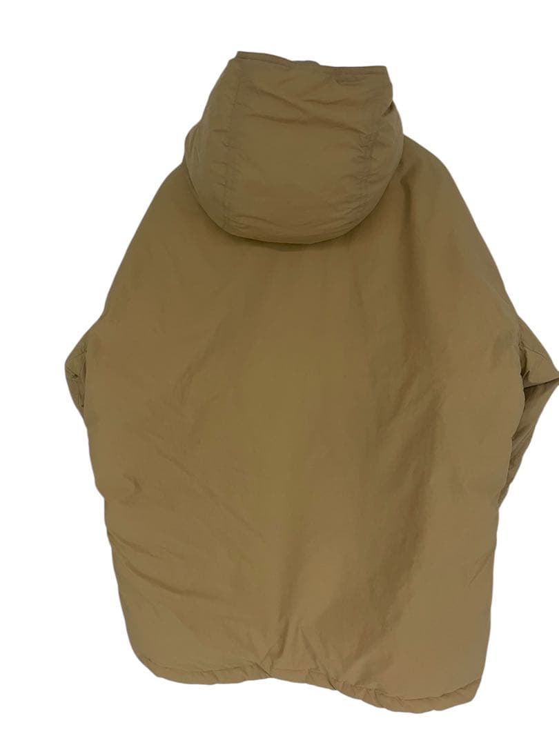 撥水フード付きダウンジャケット 男女兼用L・ベージュ