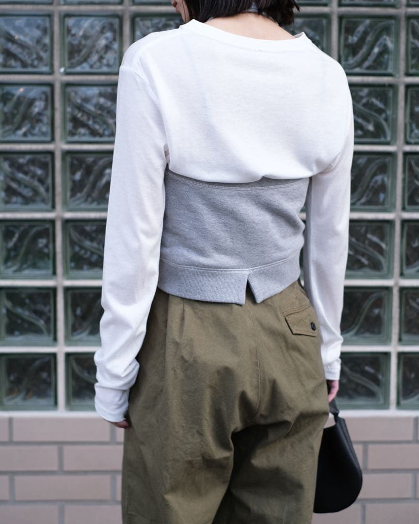 JUN MIKAMI スウェット ホルターネック グレー