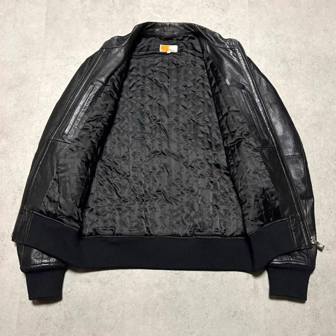 E.Z. BY ZEGNA ゼニア　レザージャケット ライダース　ブルゾン　L